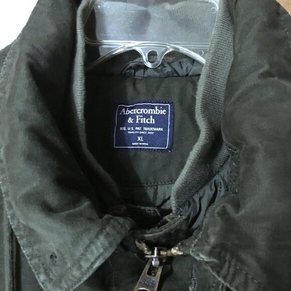 Abercrombie & Fitch Women’s Green Hooded Military Style Utility Jacket-XL - Picture 7 of 12